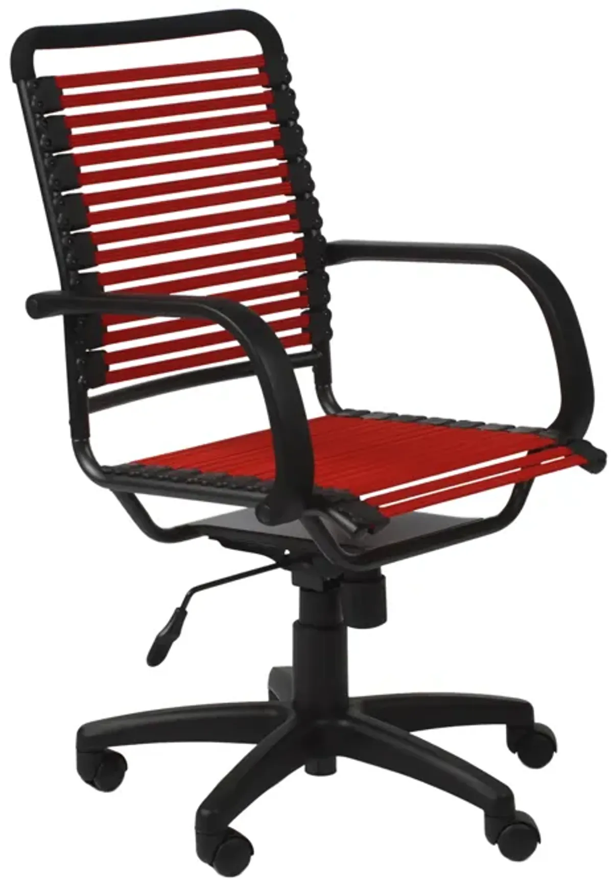 Bungie Flat High Back Office Chair in Red with Graphite Black Frame and Black Base