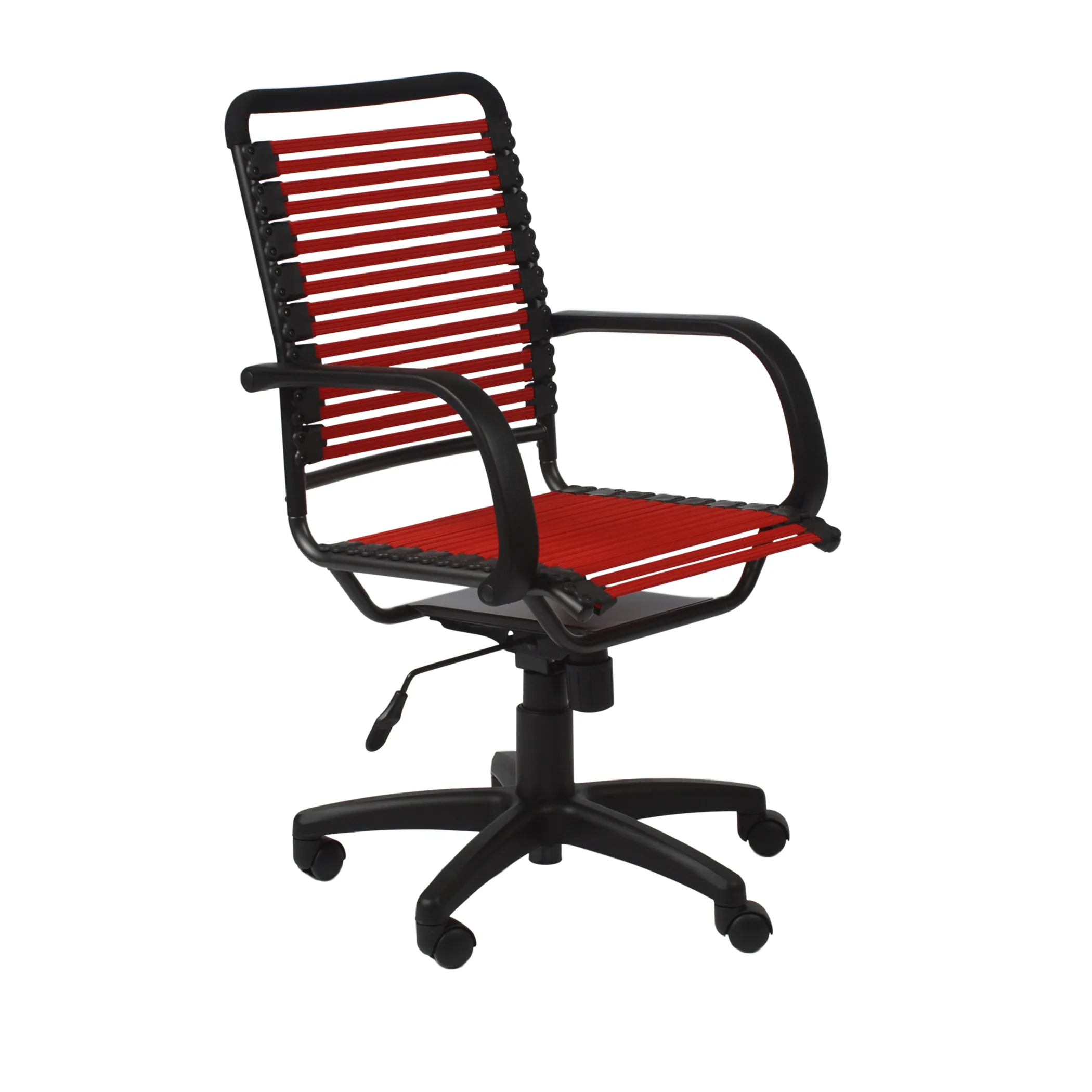 Bungie Flat High Back Office Chair in Red with Graphite Black Frame and Black Base