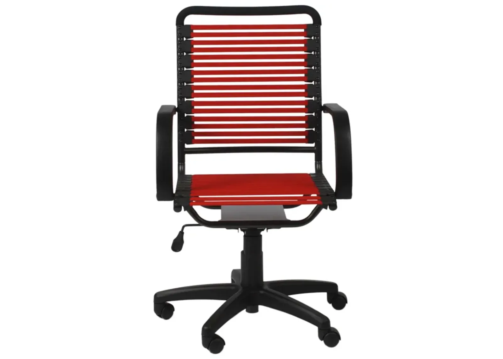 Bungie Flat High Back Office Chair in Red with Graphite Black Frame and Black Base