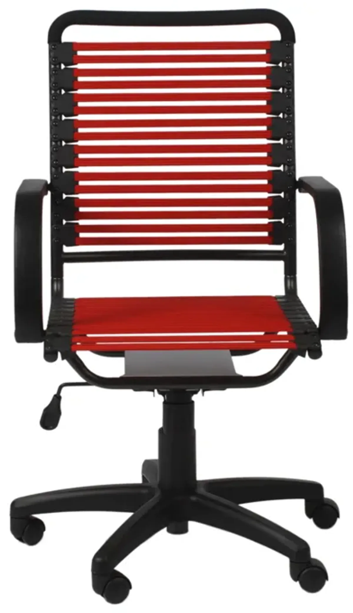 Bungie Flat High Back Office Chair in Red with Graphite Black Frame and Black Base