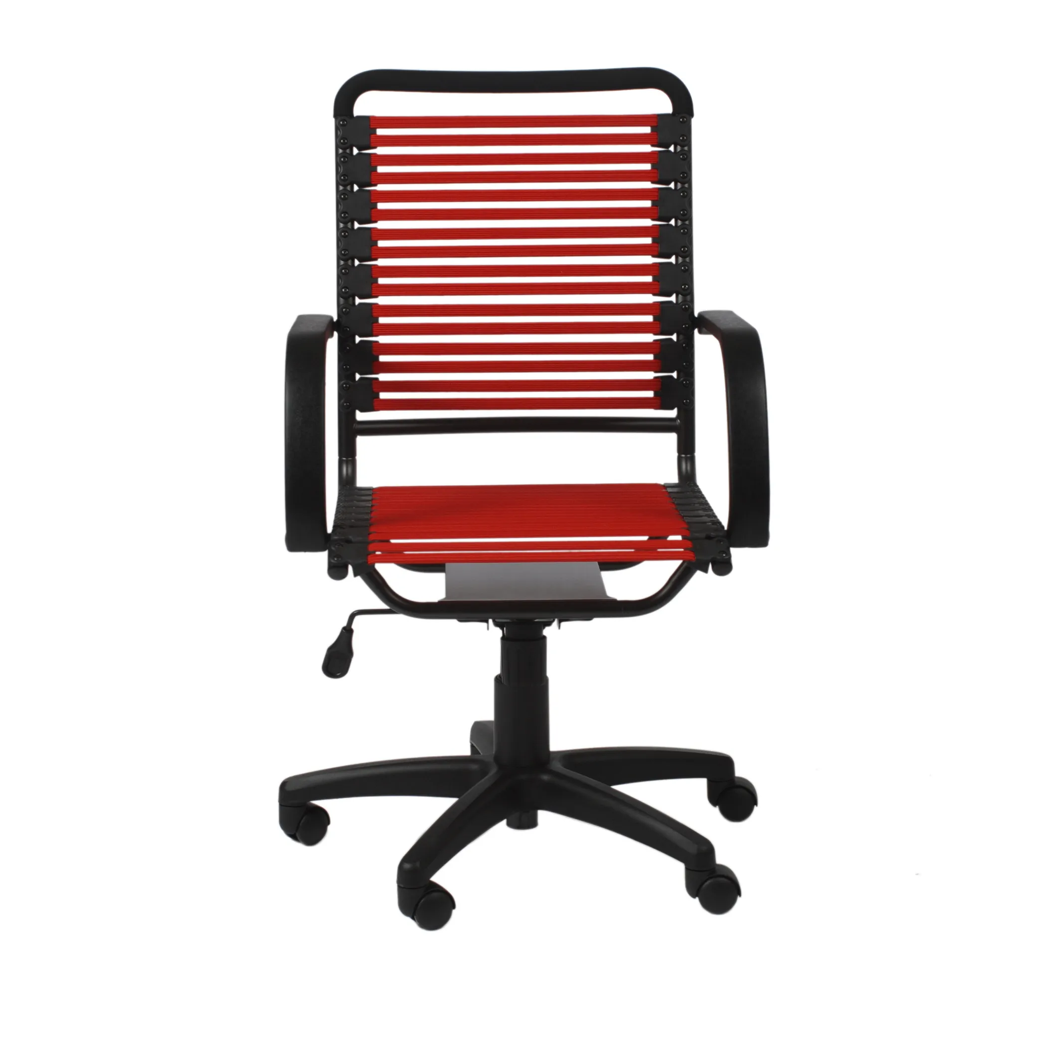 Bungie Flat High Back Office Chair in Red with Graphite Black Frame and Black Base