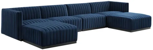 Conjure Channel Tufted Performance Velvet 6-Piece Sectional