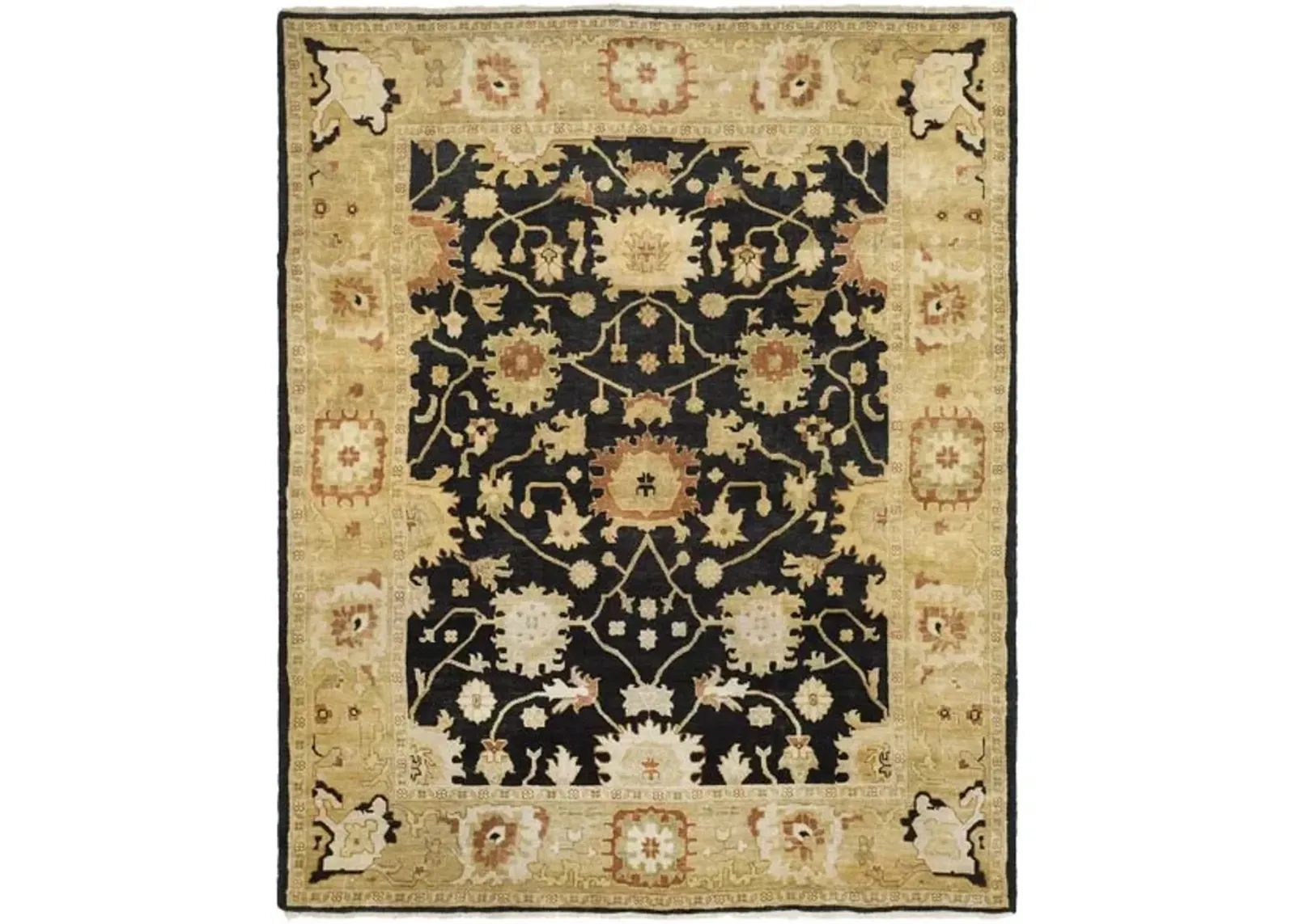 OSH115 Black 3' X 10' Runner Rug