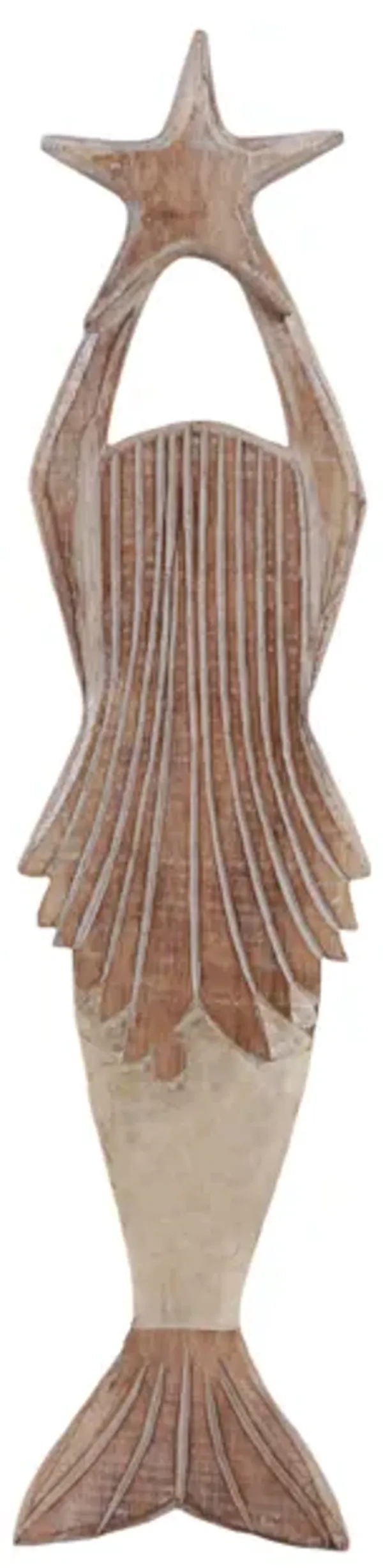 24" Mermaid Gold Capiz Tail, Natural