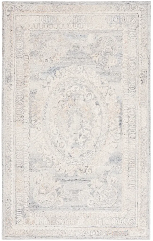 AUBUSSON Hand Tufted 4' x 6' area rug