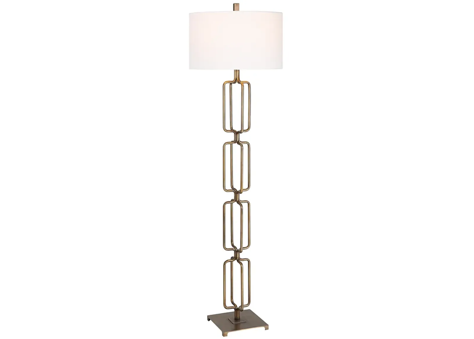 Link Brushed Gold Floor Lamp