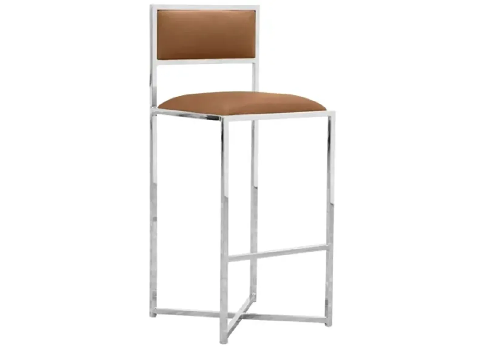 Amalfi X-Base Bar Stool in Cognac