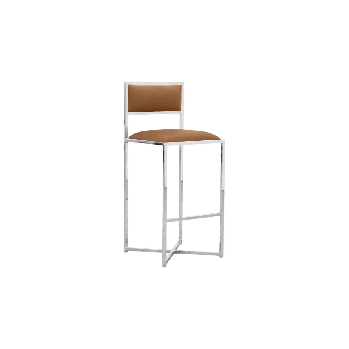 Amalfi X-Base Bar Stool in Cognac