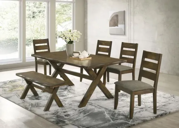 Alston Dining Room Set Knotty Nutmeg and Grey