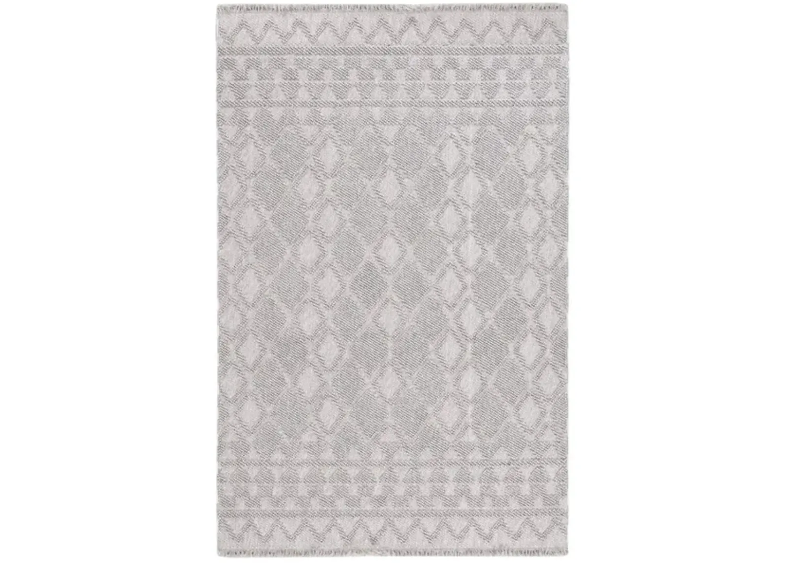 LOTUS 105 Grey 8' X 10' Large Rectangle Rug