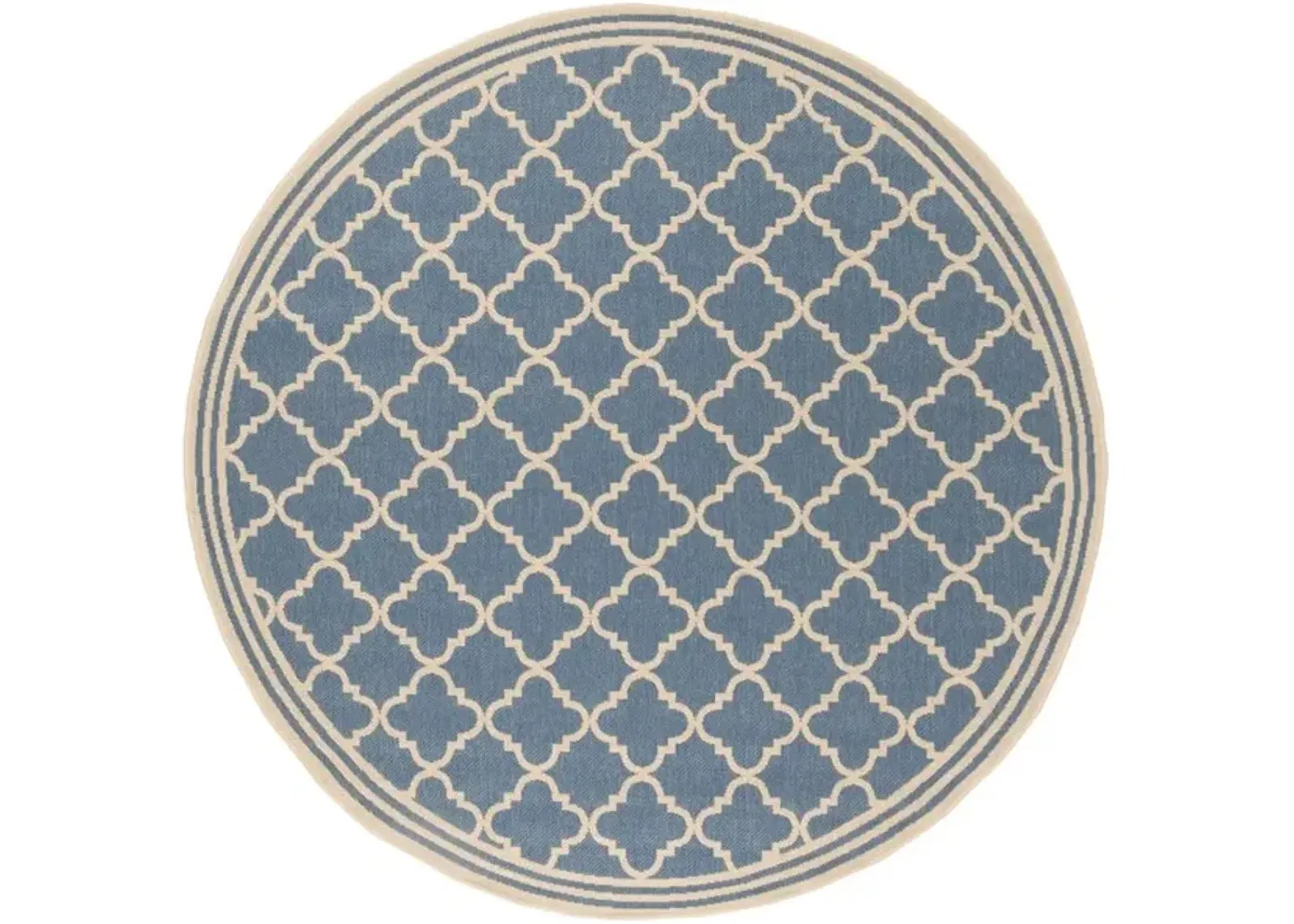 LINDEN 121 Collection LND121M-6R Blue / Creme 6'-7" X 6'-7" Round