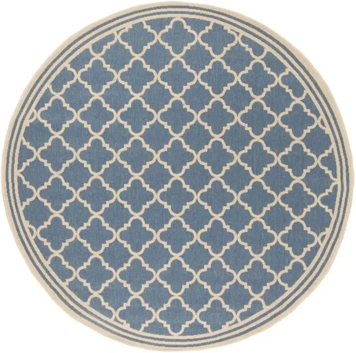 LINDEN 121 Collection LND121M-6R Blue / Creme 6'-7" X 6'-7" Round