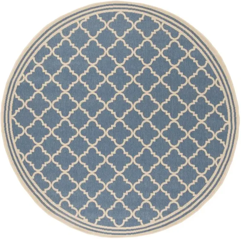 LINDEN 121 Collection LND121M-6R Blue / Creme 6'-7" X 6'-7" Round