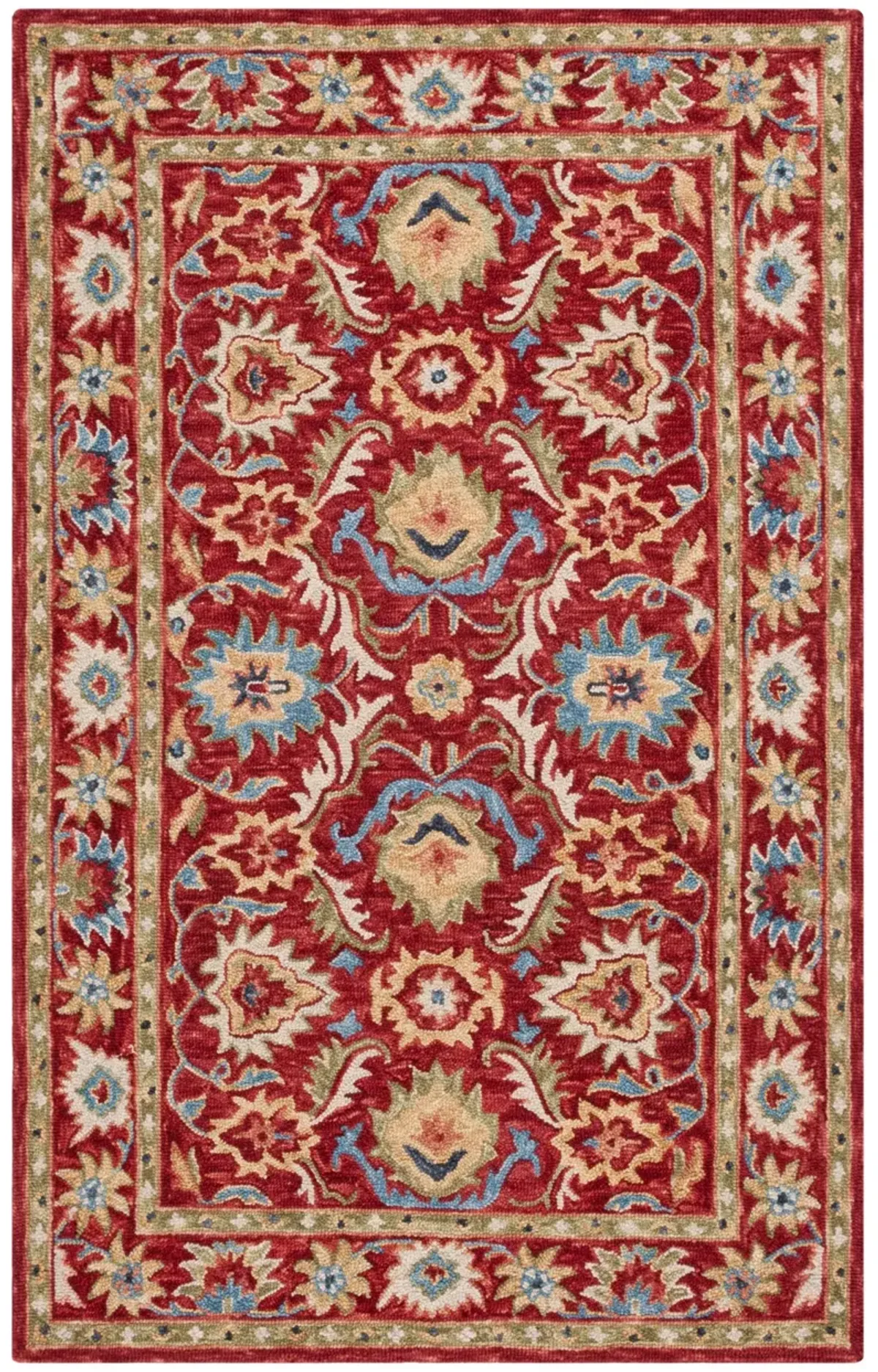 BLOSSOM 691 RED  8' x 10' Large Rectangle Rug