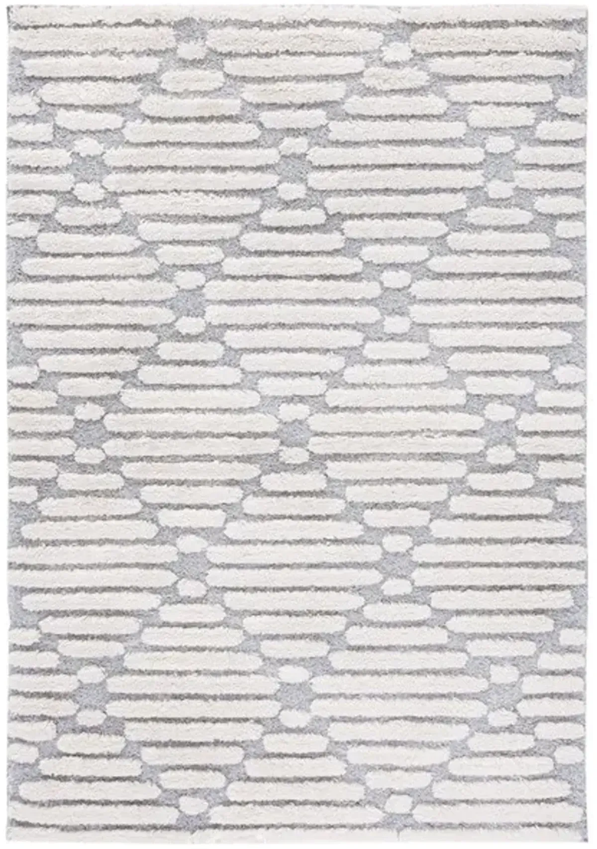 HI-LO SHAG 212 Grey  5'-3' X 7'-6' Medium Rectangle Rug