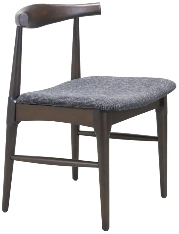 Tuzka Dining Chair (Set of 2) Gray & Espresso