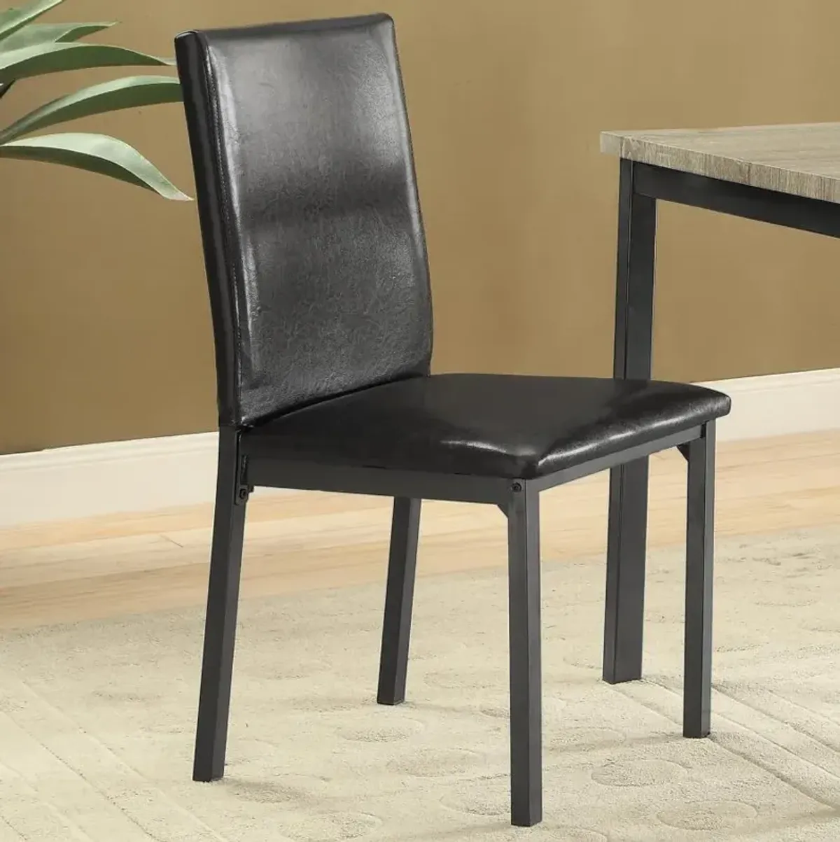 Garza Upholstered Dining Chairs Black (Set of 2)