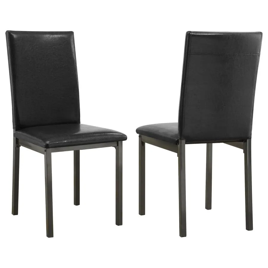 Garza Upholstered Dining Chairs Black (Set of 2)