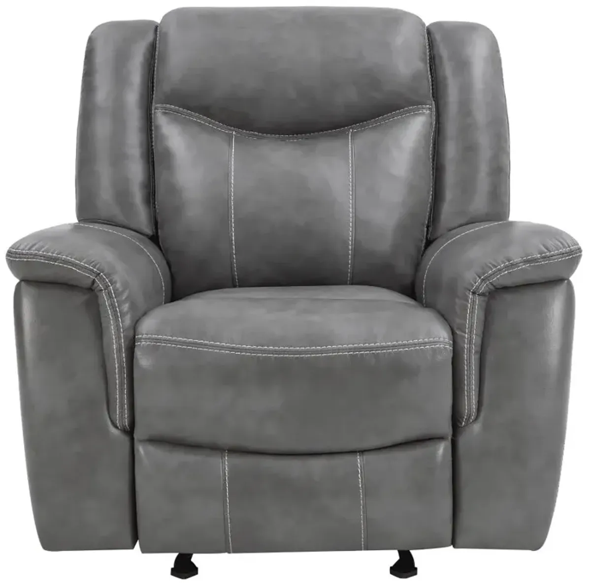 Conrad Upholstered Motion Glider Recliner Grey