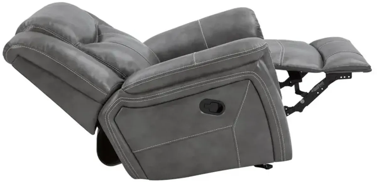 Conrad Upholstered Motion Glider Recliner Grey