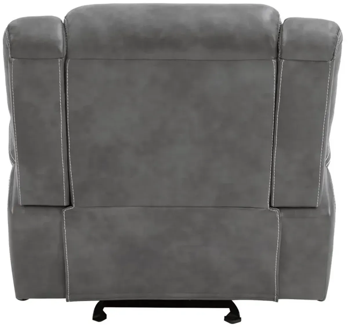 Conrad Upholstered Motion Glider Recliner Grey