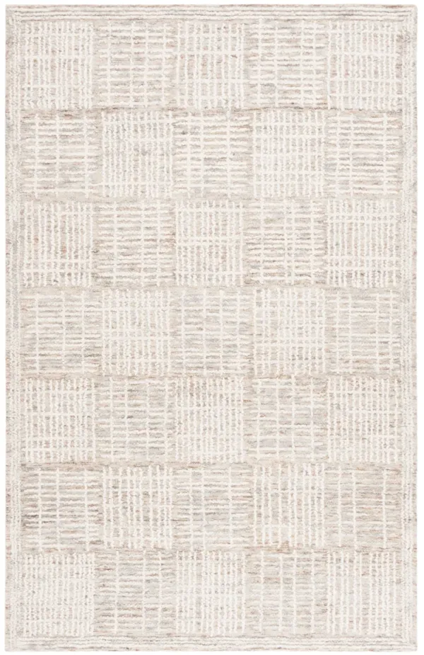 ABSTRACT Hand Tufted 4' x 6' area rug