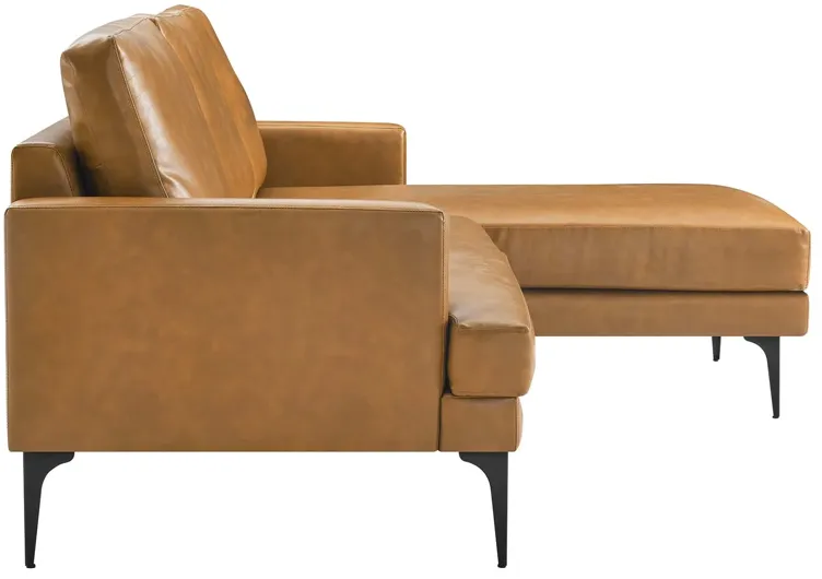 Evermore Right-Facing Vegan Leather Sectional