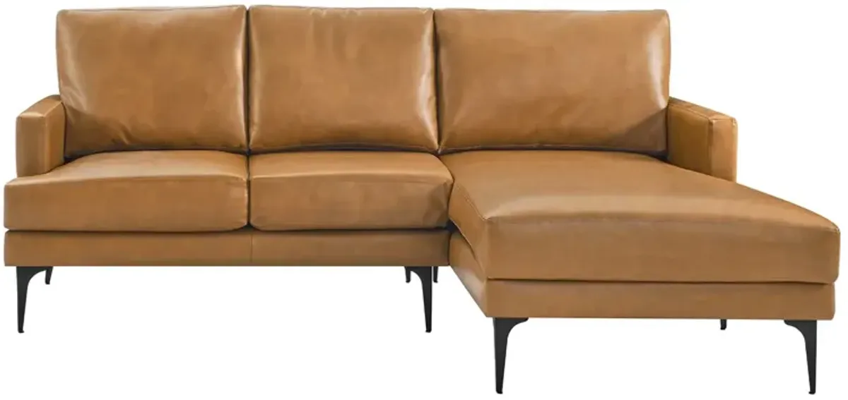 Evermore Right-Facing Vegan Leather Sectional