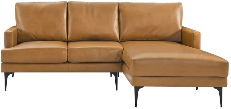 Evermore Right-Facing Vegan Leather Sectional