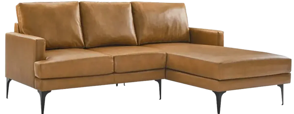 Evermore Right-Facing Vegan Leather Sectional