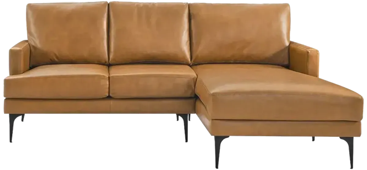 Evermore Right-Facing Vegan Leather Sectional