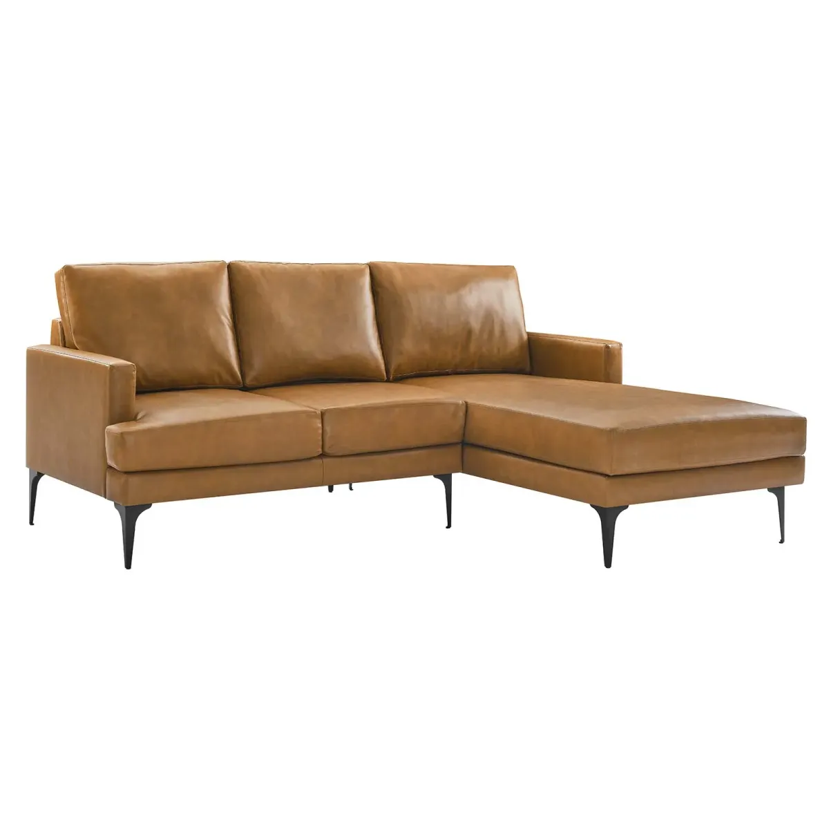 Evermore Right-Facing Vegan Leather Sectional