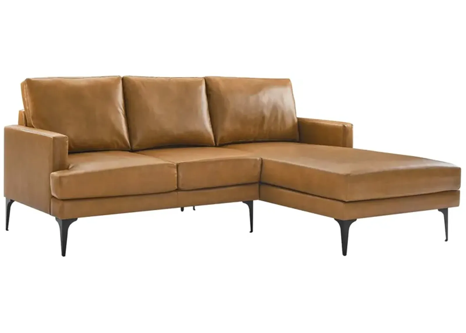 Evermore Right-Facing Vegan Leather Sectional