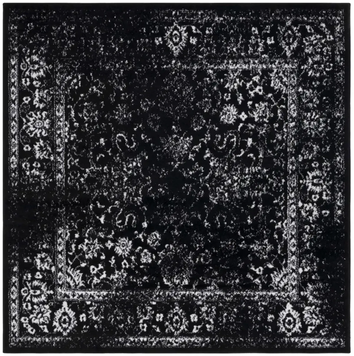 ADIRONDACK 109 BLACK  4' x 4' Square Square Rug