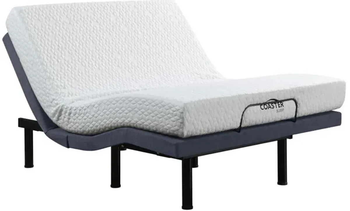 Clara Full Adjustable Bed Base Grey and Black