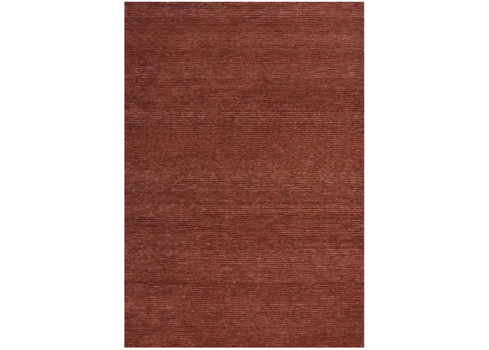 Mason Park Rust Solid/Tone on Tone Recycled Polyester 5' x 7'6" Rectangle Rug