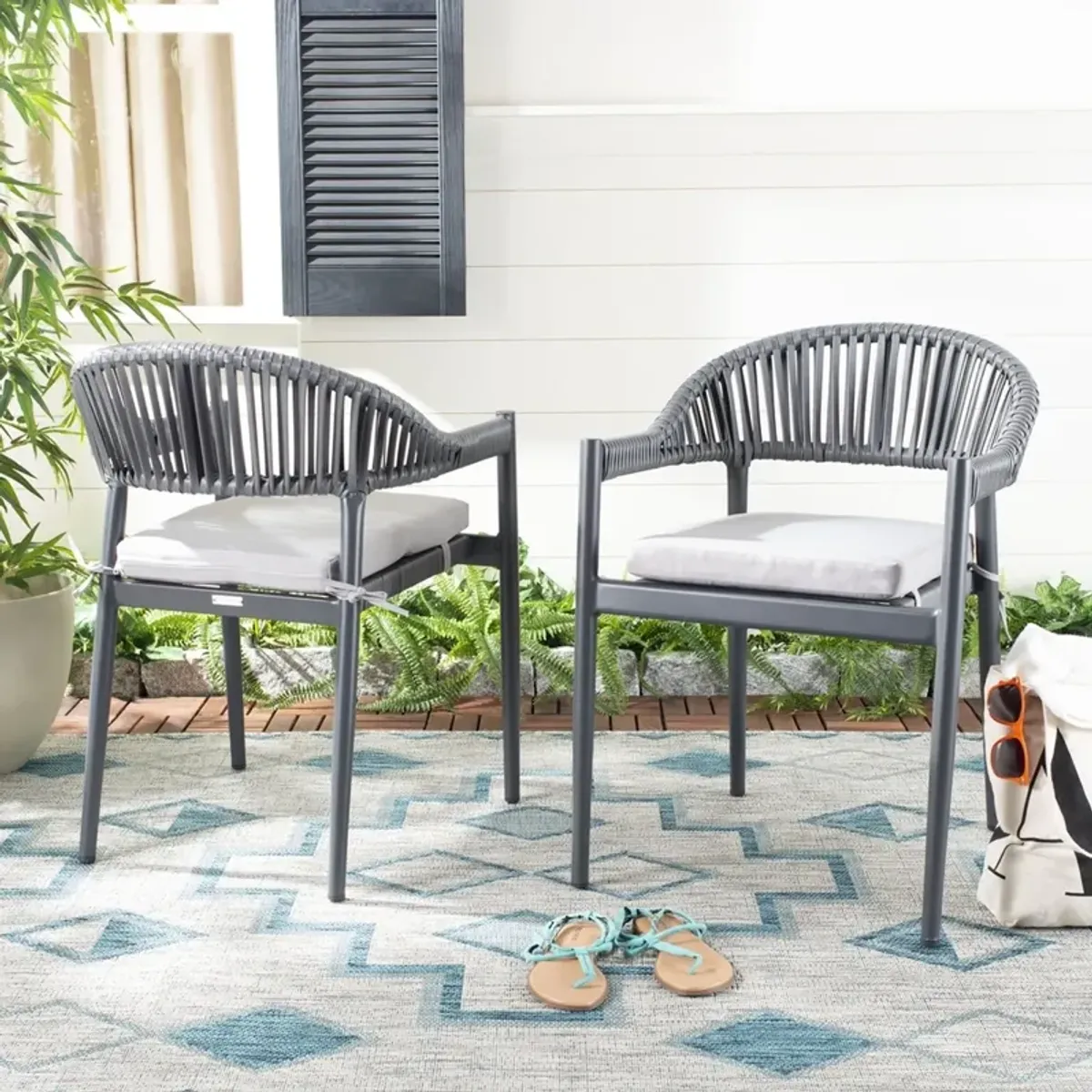 Greer Stackable Rope Chair - Set of 2