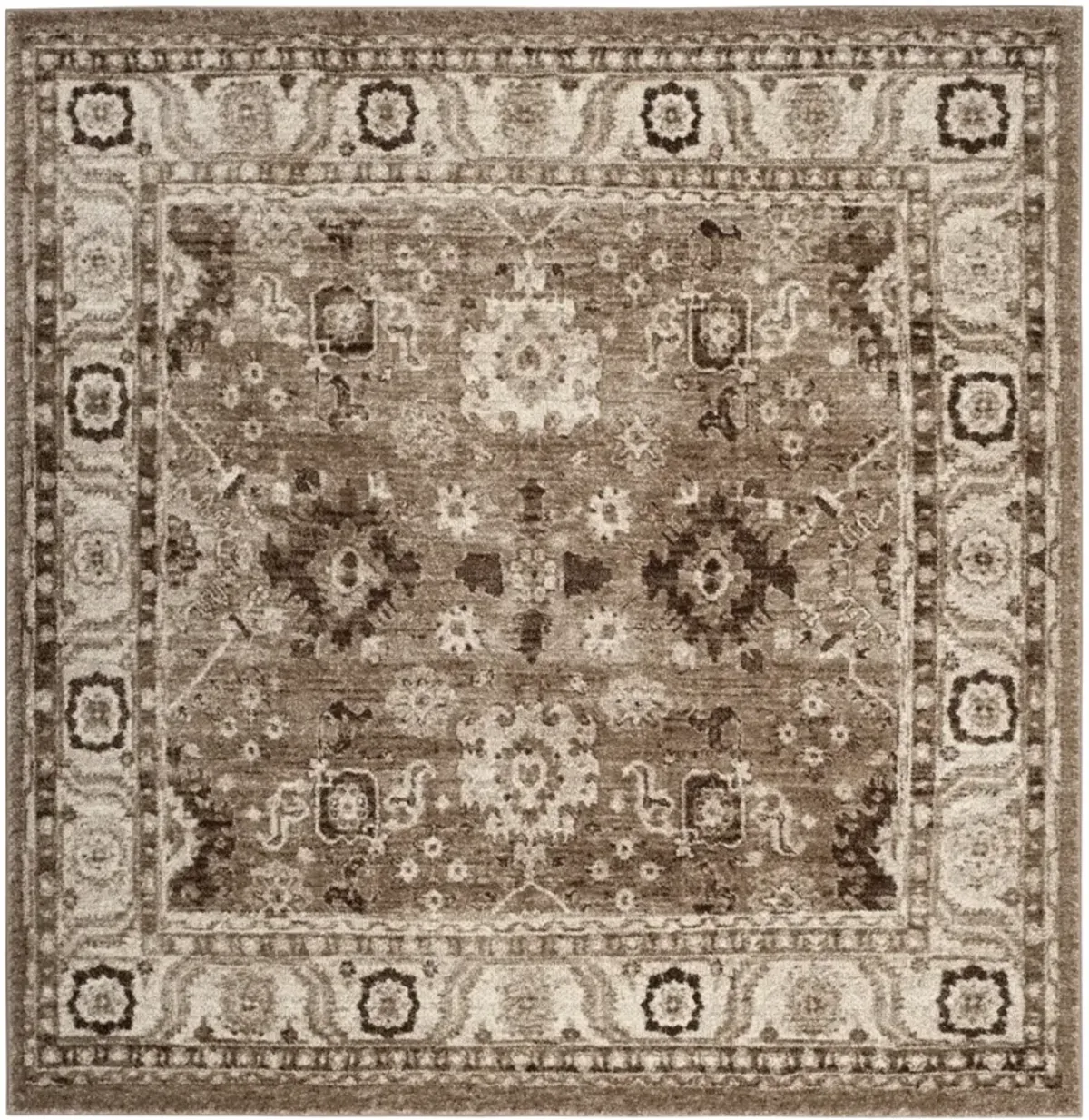 VINTAGE HAMADAN 214 TAUPE 11' x 11' Square Square Rug