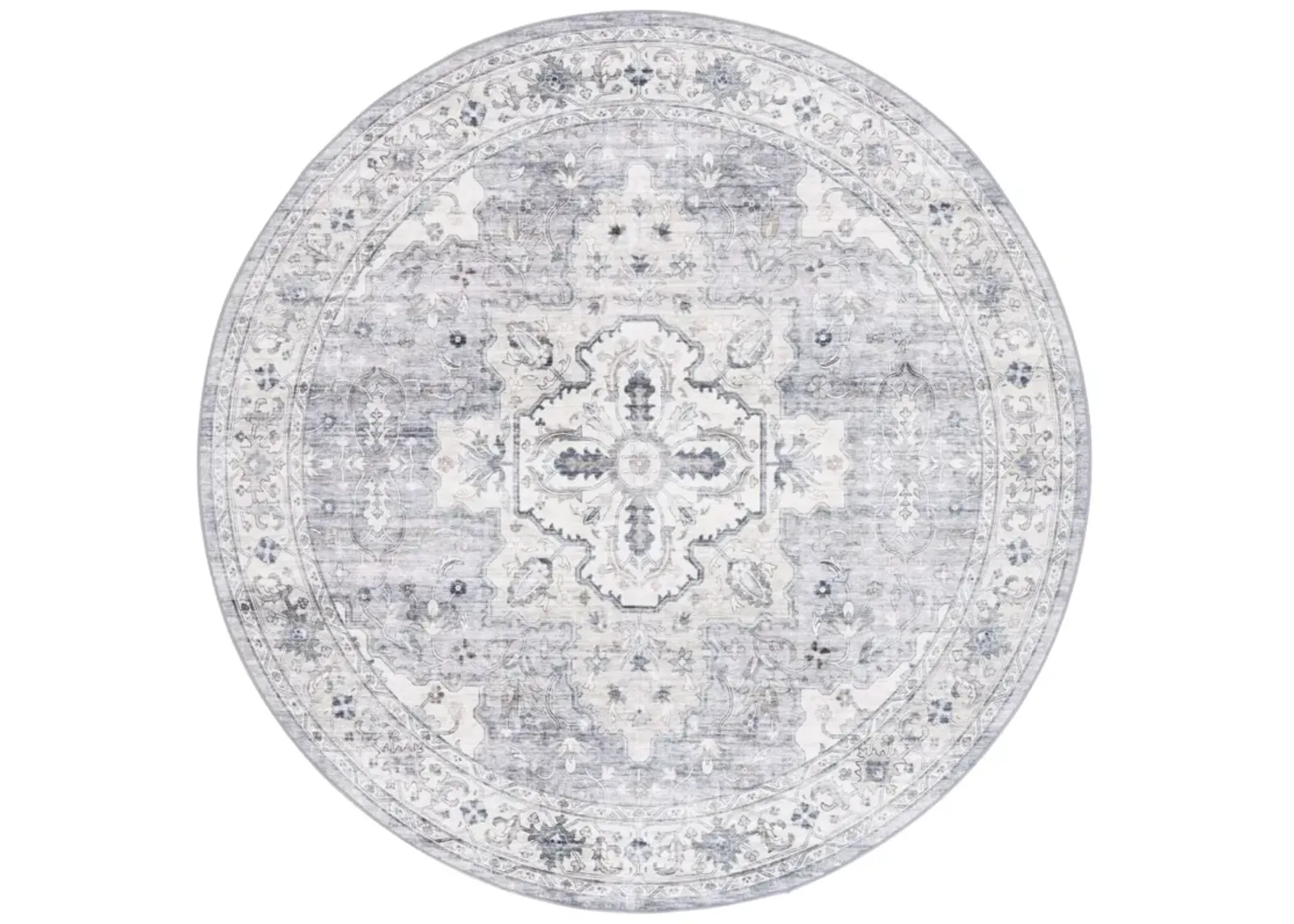 ARIZONA 520 LIGHT GREY  6' x 6' Round Round Rug