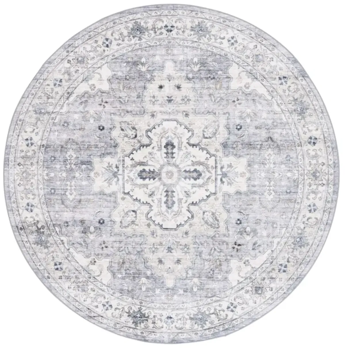 ARIZONA 520 LIGHT GREY  6' x 6' Round Round Rug