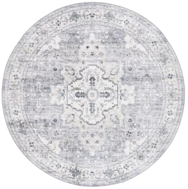 ARIZONA 520 LIGHT GREY  6' x 6' Round Round Rug
