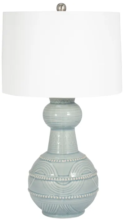 Ceramic 28" Bottle Table Lamp, Blue