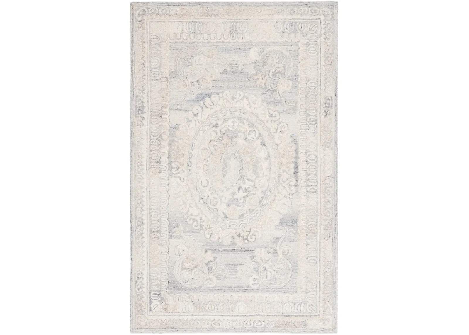 AUBUSSON 401 GREY  8' x 10' Large Rectangle Rug