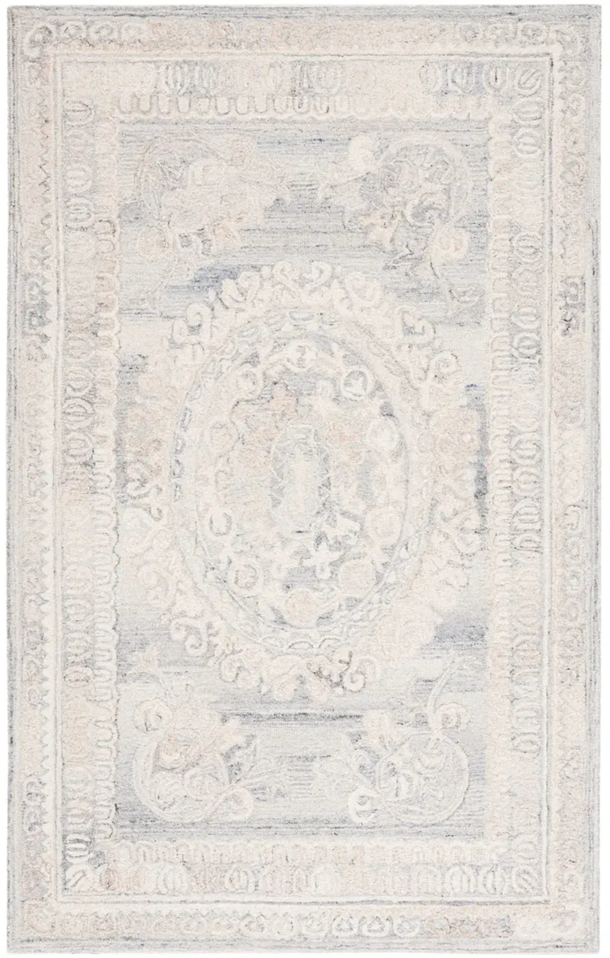 AUBUSSON 401 GREY  8' x 10' Large Rectangle Rug