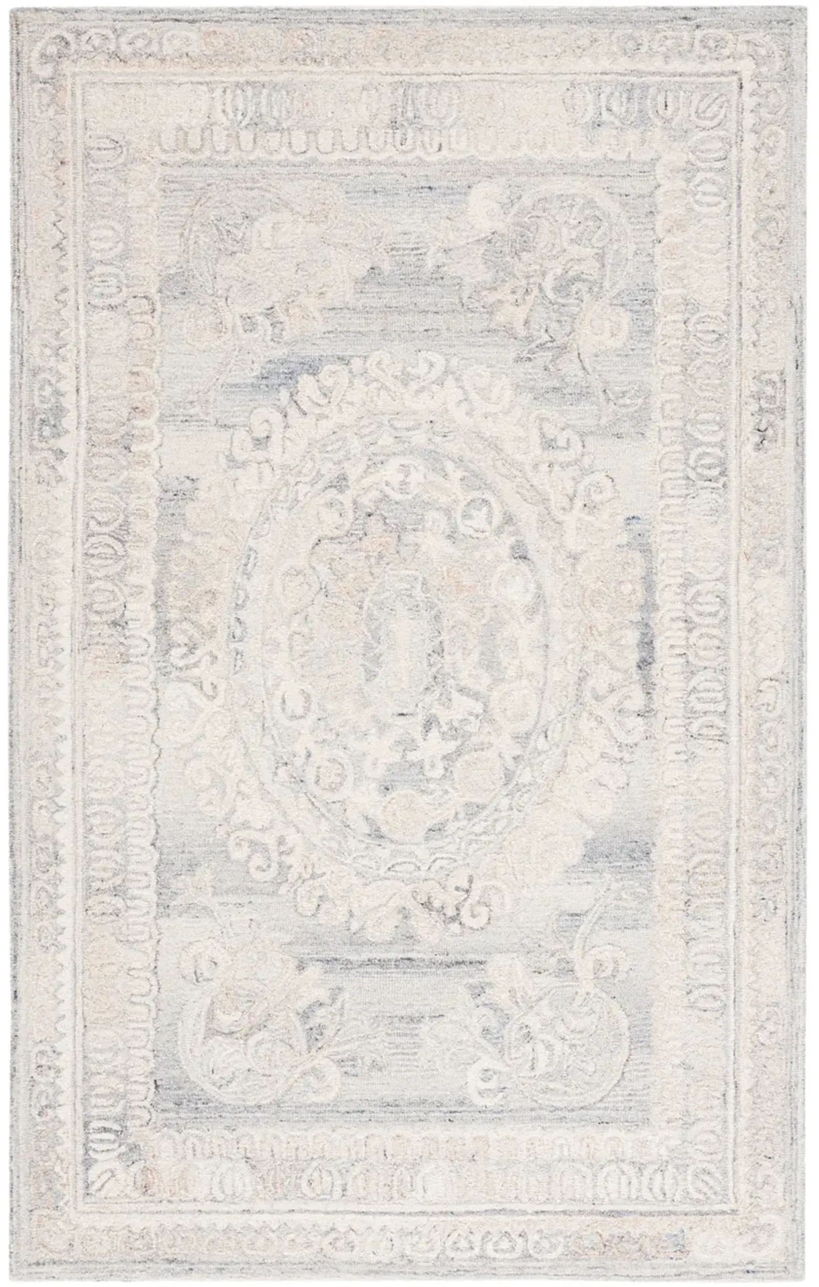 AUBUSSON 401 GREY  8' x 10' Large Rectangle Rug