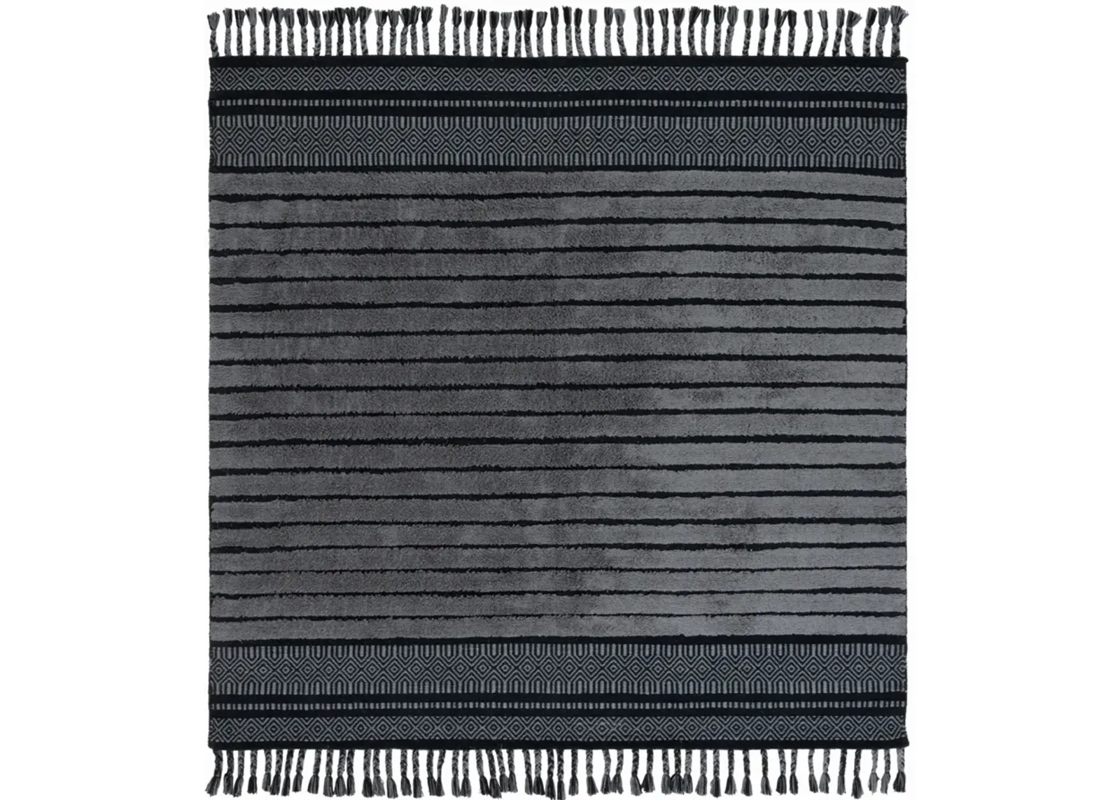 KILIM COLLECTION 401 BLACK  6' x 6' Square Square Rug