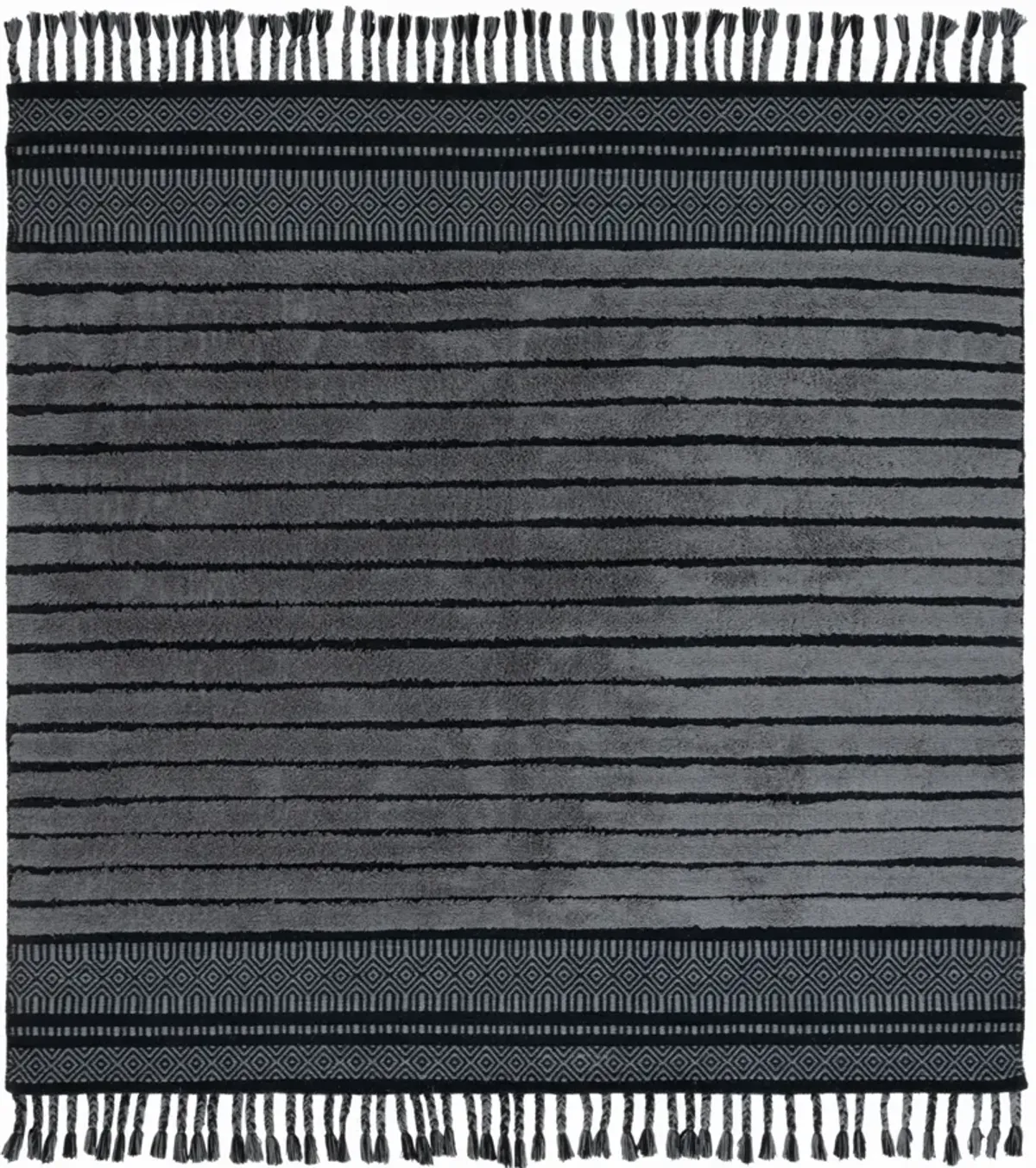 KILIM COLLECTION 401 BLACK  6' x 6' Square Square Rug