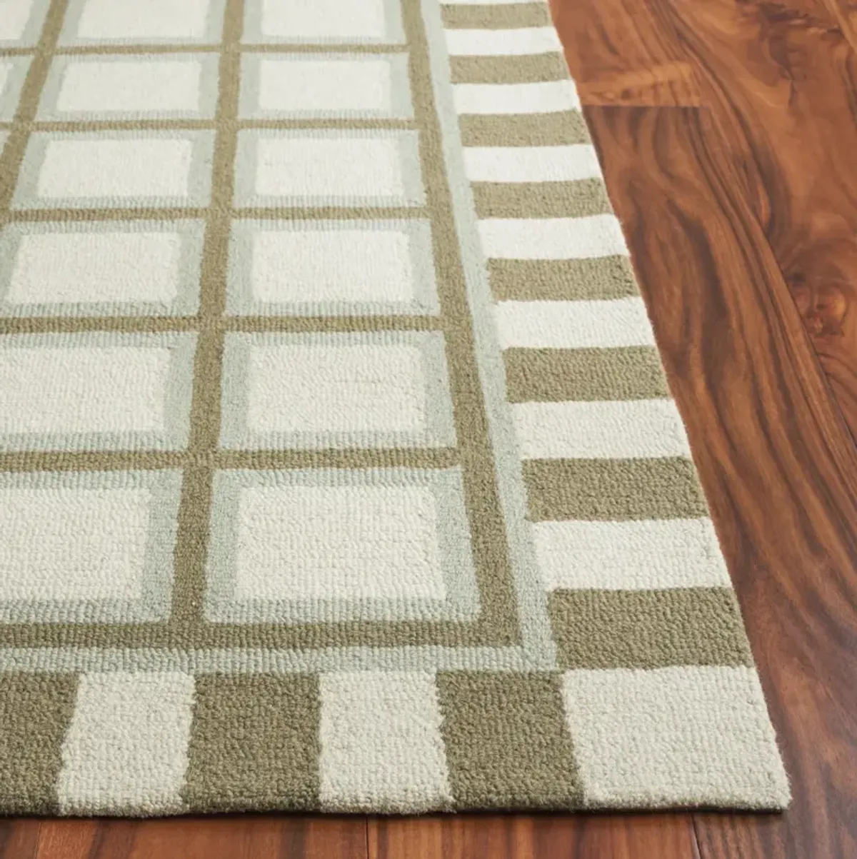 GENRE 402 GREEN  8' x 10' Large Rectangle Rug