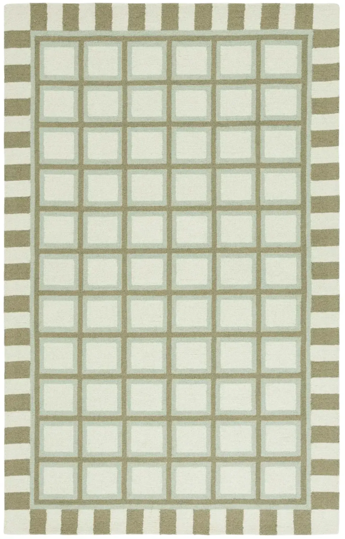 GENRE 402 GREEN  8' x 10' Large Rectangle Rug