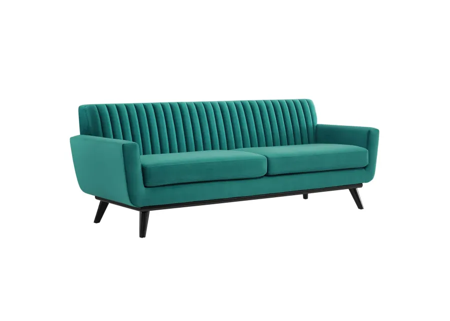 Engage Channel Tufted Performance Velvet Sofa